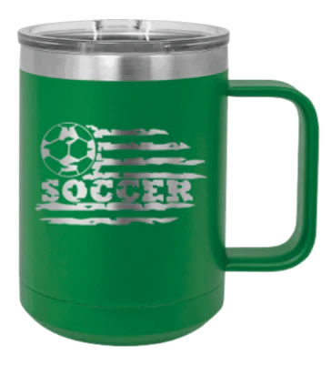 Soccer Flag - 15oz Mug Laser Engraved - Image 5