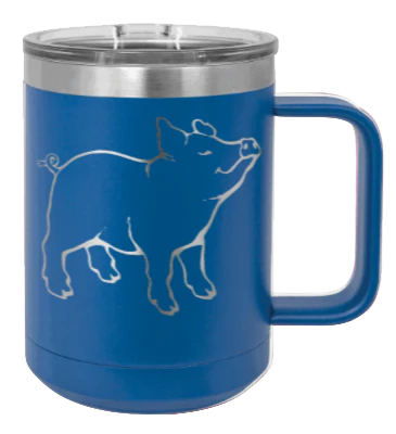 Pig - 15oz Mug Laser Engraved - Image 2