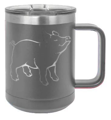 Pig - 15oz Mug Laser Engraved - Image 4