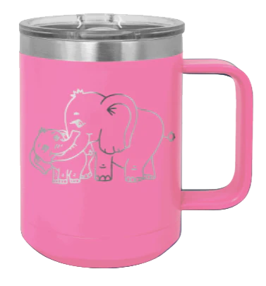 Elephants - 15oz Mug Laser Engraved - Image 12