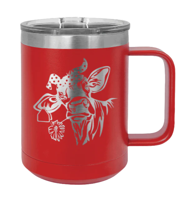 Cow With Bandana - 15oz Mug Laser Engraved - Image 14