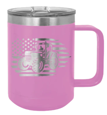 Tractor Flag 3 - 15oz Mug Laser Engraved - Image 7