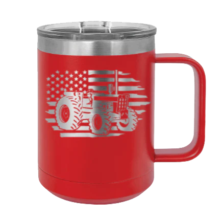 Tractor Flag - 15oz Mug Laser Engraved - Image 14