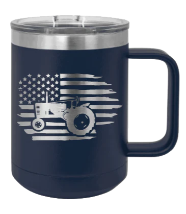 Tractor Flag 2 - 15oz Mug Laser Engraved - Image 9