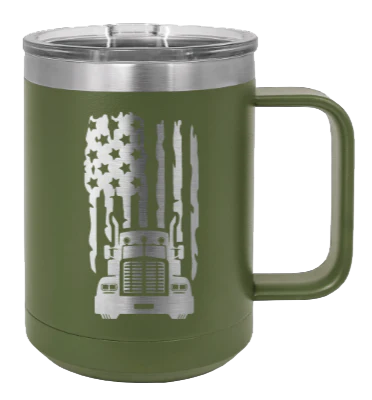 Truck Flag - 15oz Mug Laser Engraved - Image 10