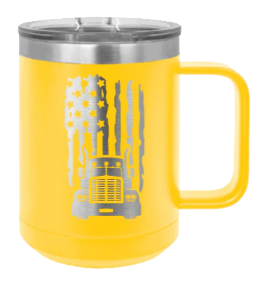 Truck Flag - 15oz Mug Laser Engraved - Image 17