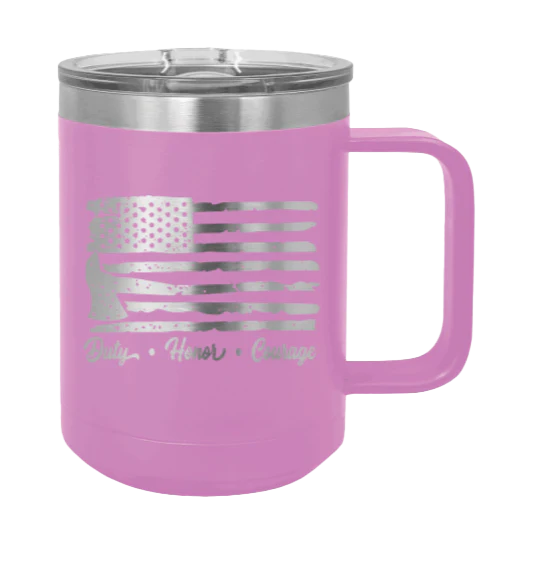 Firefighter Flag - 15oz Mug Laser Engraved - Image 7