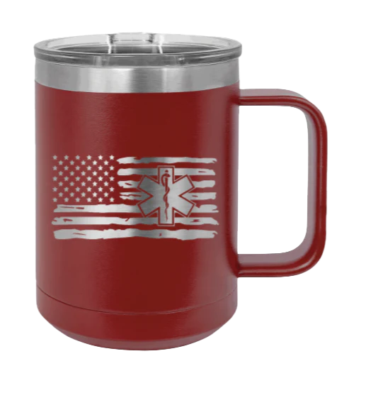EMS Flag - 15oz Mug Laser Engraved - Image 8