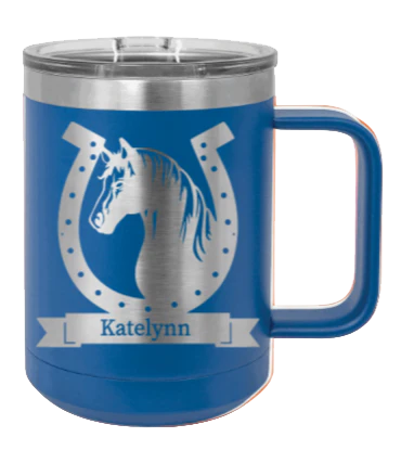 Horse Banner - 15oz Mug Laser Engraved - Image 2
