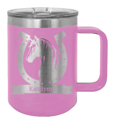 Horse Banner - 15oz Mug Laser Engraved - Image 7