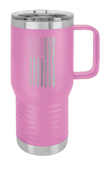 Distressed Flag - 20oz Mug Laser Engraved - Image 7
