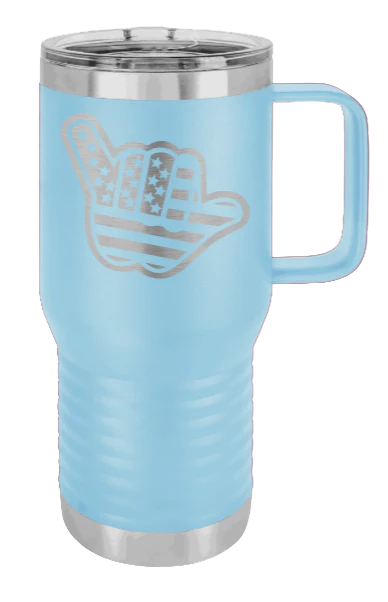 Shaka Flag - 20oz Mug Laser Engraved - Image 6