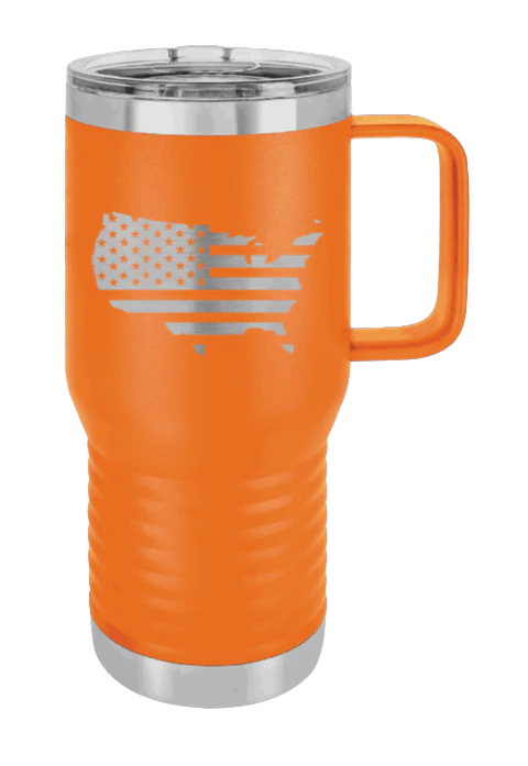 USA Flag - 20oz Mug Laser Engraved - Image 11