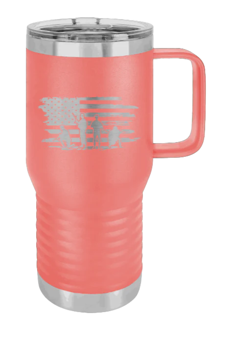 Vet Flag - 20oz Mug Laser Engraved - Image 3