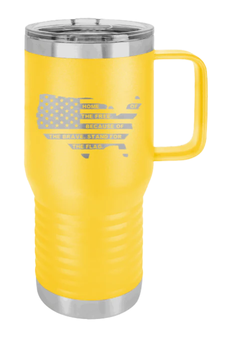 Home Of The Free Flag - 20oz Mug Laser Engraved - Image 17