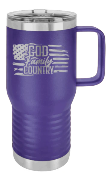 God Family Country - 20oz Mug Laser Engraved - Image 13