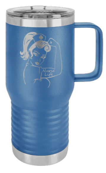 Nurse Life Girl - 20oz Mug Laser Engraved - Image 2