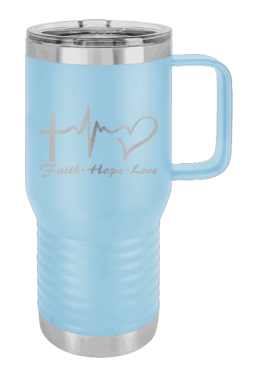 Faith Hope Love - 20oz Mug Laser Engraved - Image 6