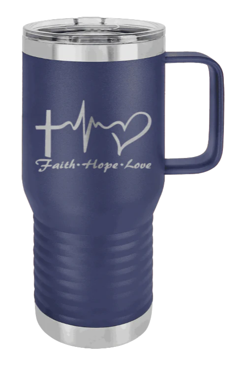 Faith Hope Love - 20oz Mug Laser Engraved - Image 9