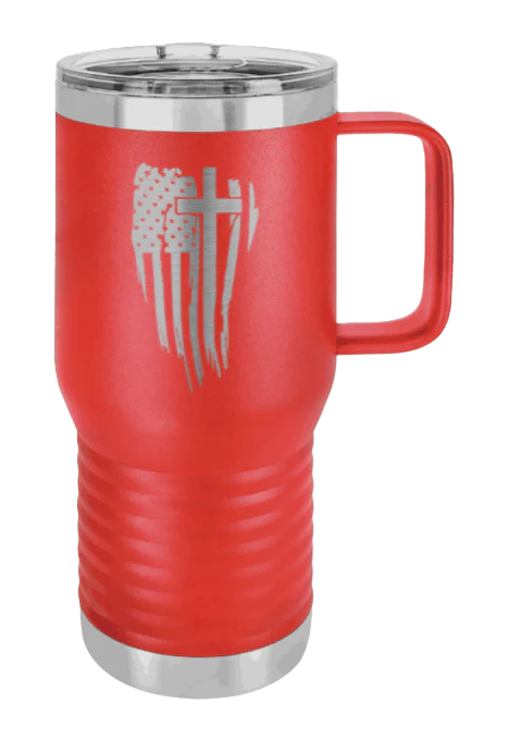 Cross Flag - 20oz Mug Laser Engraved - Image 14