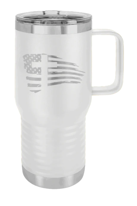 Cross Flag 2 - 20oz Mug Laser Engraved - Image 16