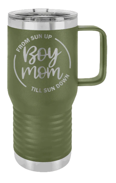 Boy Mom - 20oz Mug Laser Engraved - Image 10