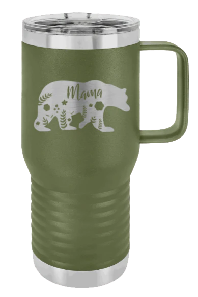 Mama Bear Floral - 20oz Mug Laser Engraved - Image 10