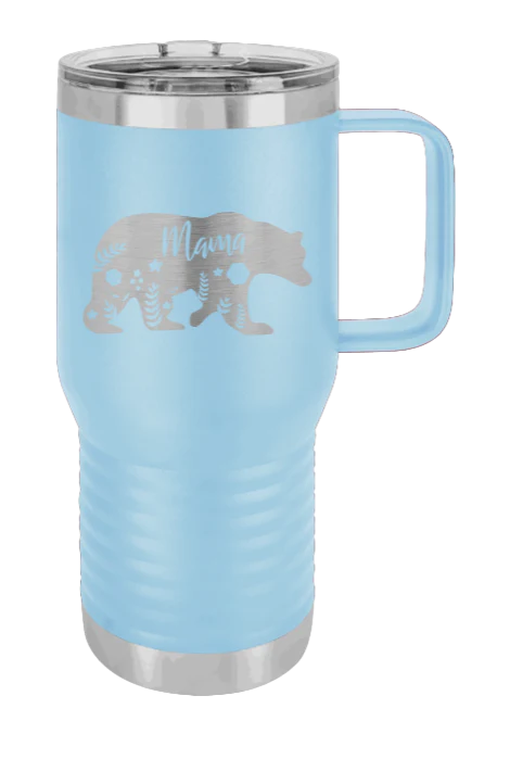 Mama Bear Floral - 20oz Mug Laser Engraved - Image 6