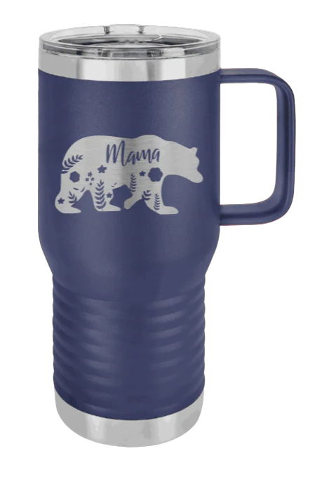 Mama Bear Floral - 20oz Mug Laser Engraved - Image 9