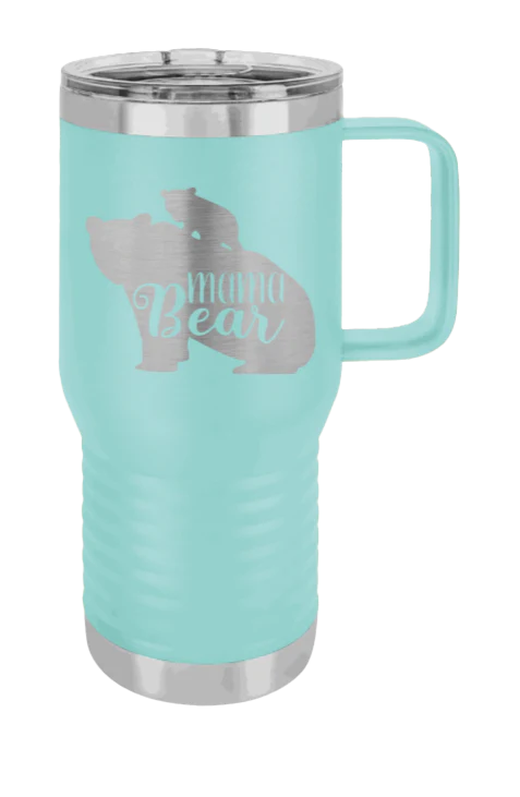 Mama Bear With Cub - 20oz Mug Laser Engraved - Image 15