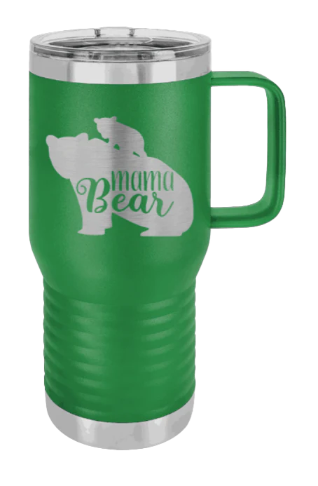 Mama Bear With Cub - 20oz Mug Laser Engraved - Image 5