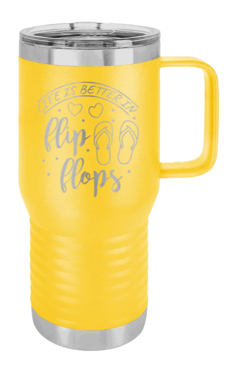 Life Is Better In Flip Flops - 20oz Mug Laser Engraved - Image 17