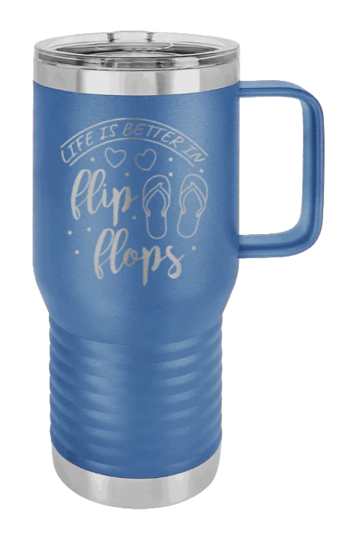 Life Is Better In Flip Flops - 20oz Mug Laser Engraved - Image 2