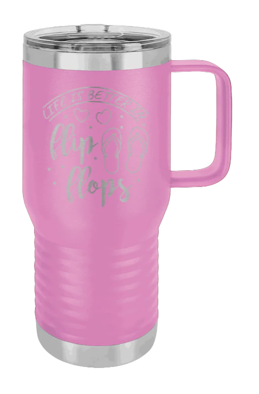 Life Is Better In Flip Flops - 20oz Mug Laser Engraved - Image 7