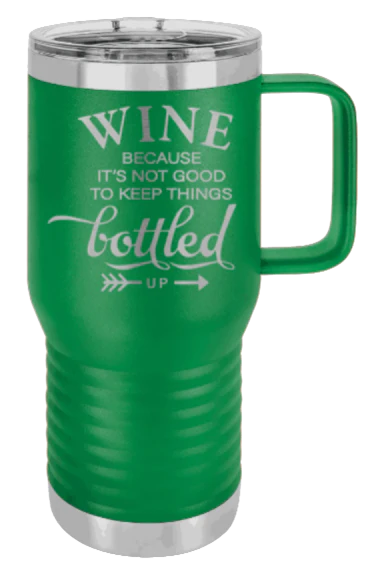 Wine Bottled Up - 20oz Mug Laser Engraved - Image 5