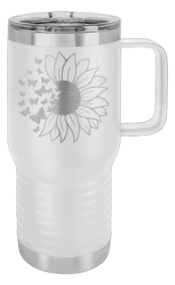 Butterfly Sunflower - 20oz Mug Laser Engraved - Image 16