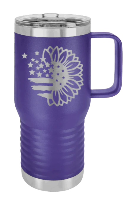 Sunflower Flag - 20oz Mug Laser Engraved - Image 13