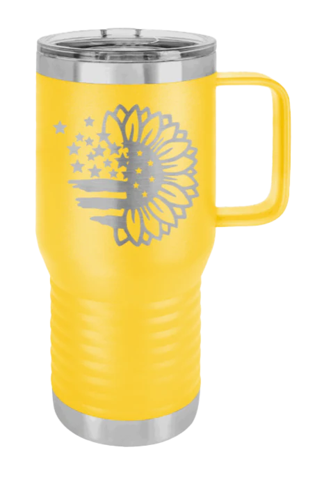 Sunflower Flag - 20oz Mug Laser Engraved - Image 17