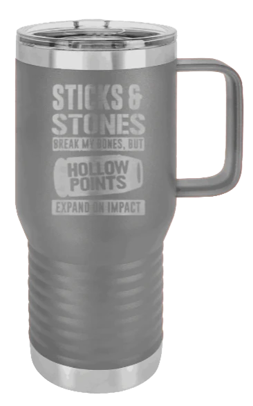 Hollow Points Expand On Impact - 20oz Mug Laser Engraved - Image 4
