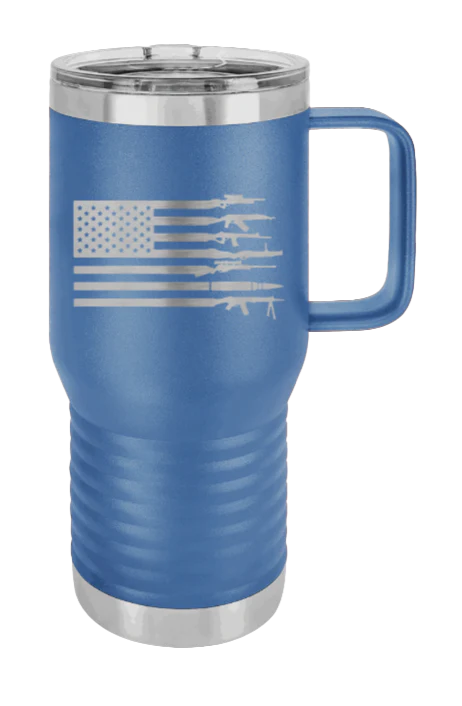 Gun Flag - 20oz Mug Laser Engraved - Image 2
