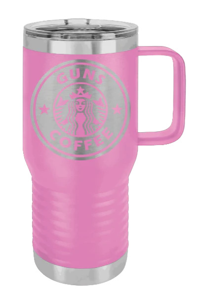 Guns and Coffee - 20oz Mug Laser Engraved - Image 6