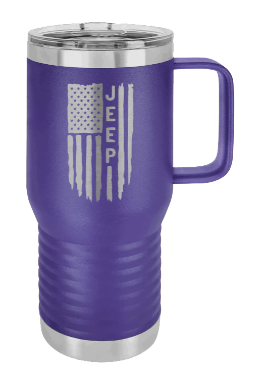 Jeep Flag - 20oz Mug Laser Engraved - Image 12