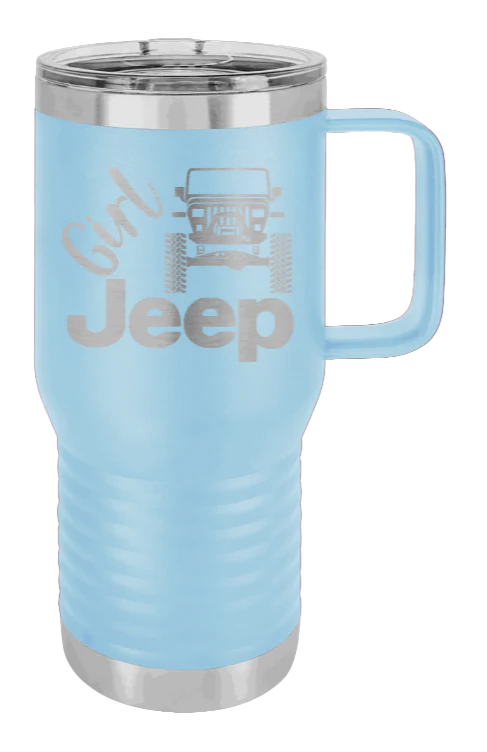 Girl Jeep YJ - 20oz Mug Laser Engraved - Image 5