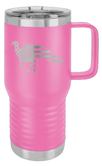 Distressed Flag Turkey - 20oz Mug Laser Engraved - Image 12