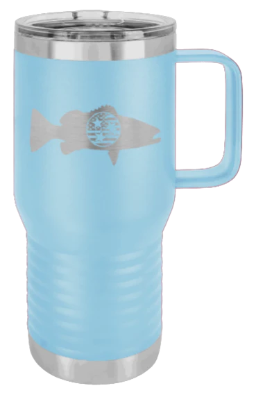 Tristar Flag Fish - 20oz Mug Laser Engraved - Image 6