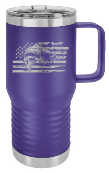 Bass Flag  2 - 20oz Mug Laser Engraved - Image 13