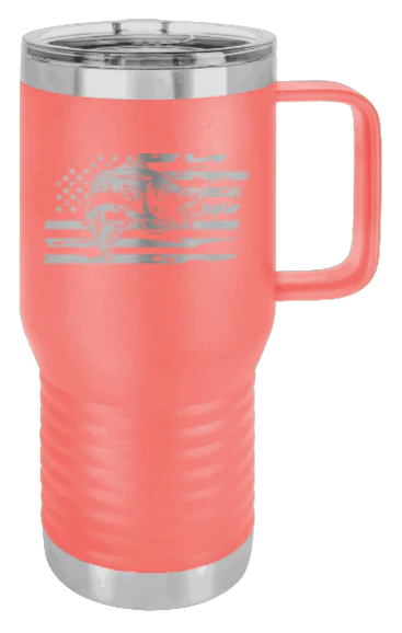 Bass Flag  2 - 20oz Mug Laser Engraved - Image 3
