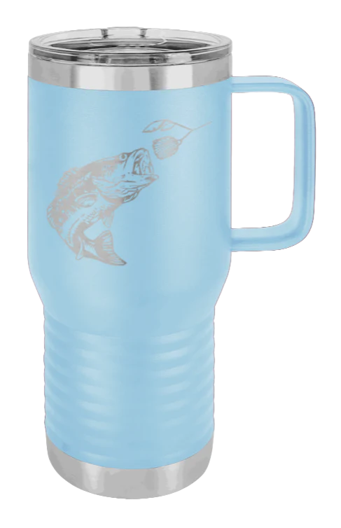Bass with Spinner Bait - 20oz Mug Laser Engraved - Image 5