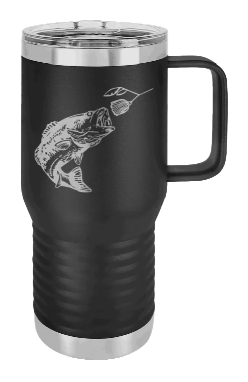 Bass with Spinner Bait - 20oz Mug Laser Engraved - Image 9