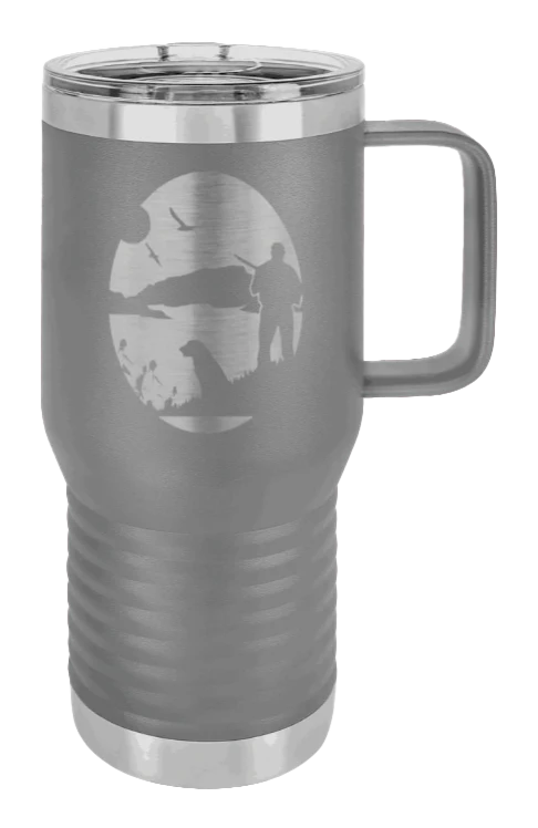 Hunter With Dog - 20oz Mug Laser Engraved - Image 3